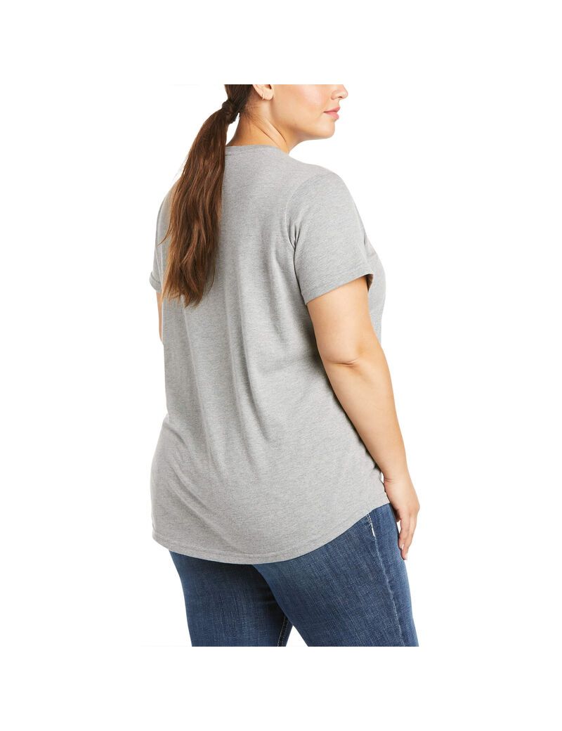 Vêtements De Travail Ariat Rebar Coton Strong T Shirts Grise | QKM-1600311