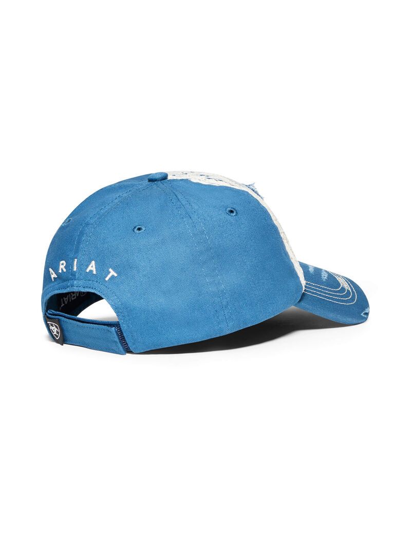 Casquettes Ariat Dentelle Logo Velcro Back Bleu | YRT-2815340