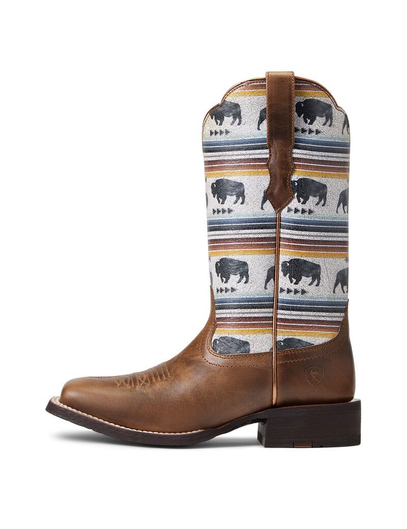 Bottes Western Ariat Circuit Savanna Grise Marron | HEG-4091773