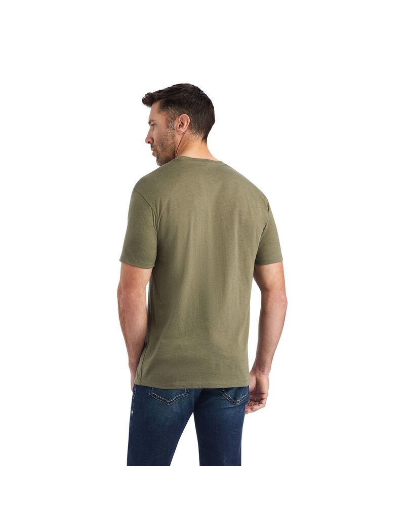 T Shirts Ariat Camo Badge Multicolore | OJG-9221040