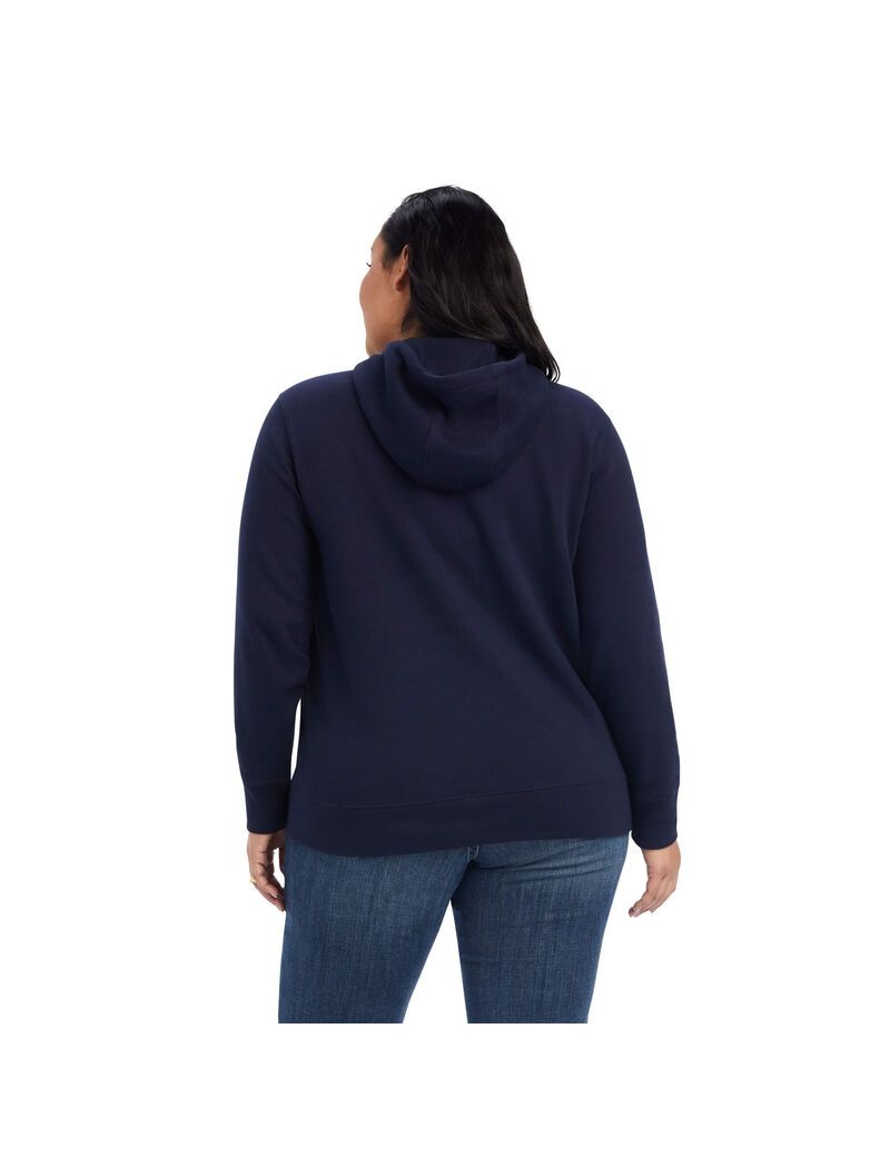 Sweat à Capuche Ariat REAL Shield Logo Bleu Marine | YYY-5534588