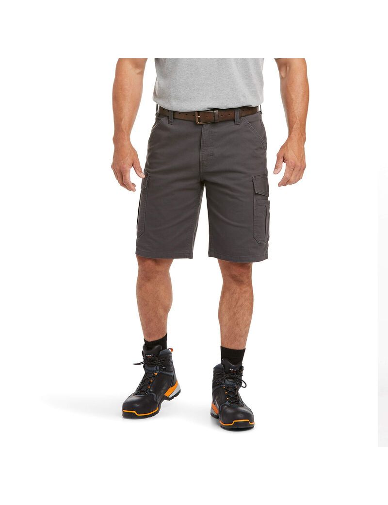 Shorts Ariat Rebar DuraStretch Made Tough Cargo Grise | UUA-7422494