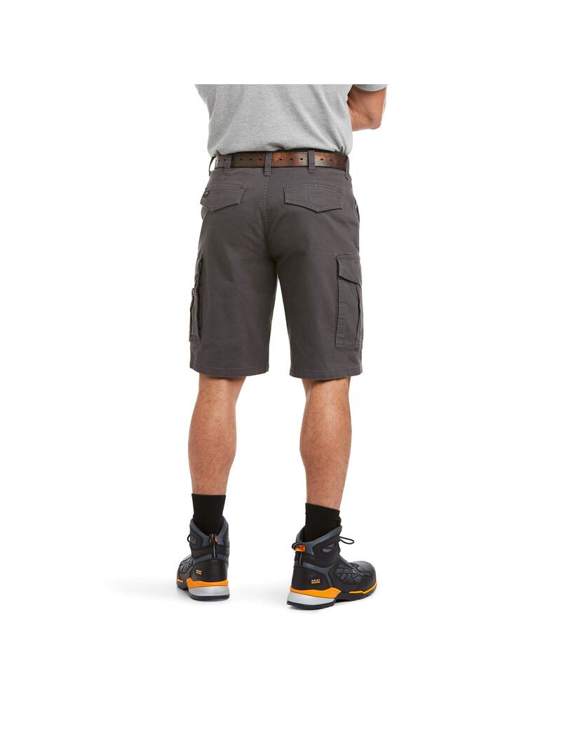 Shorts Ariat Rebar DuraStretch Made Tough Cargo Grise | UUA-7422494