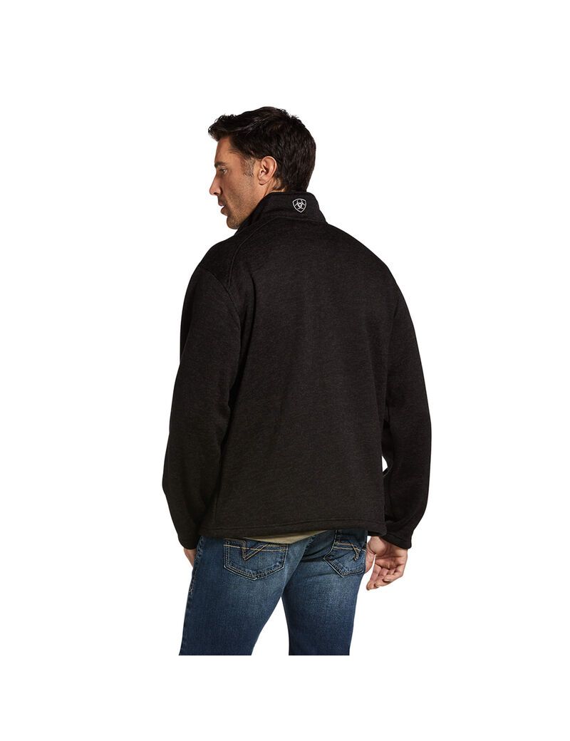 Cardigan Ariat Caldwell Full Zip Grise | VEG-6452549