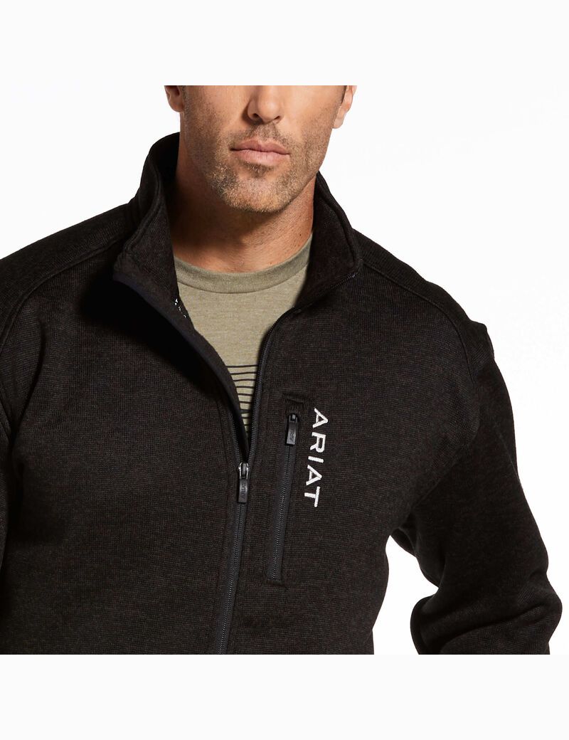 Cardigan Ariat Caldwell Full Zip Grise | VEG-6452549