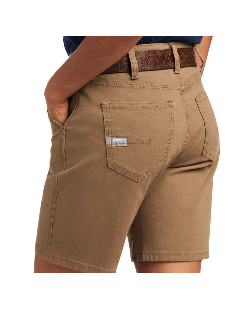 Shorts Ariat Rebar DuraStretch Made Tough Kaki | TKU-5359624