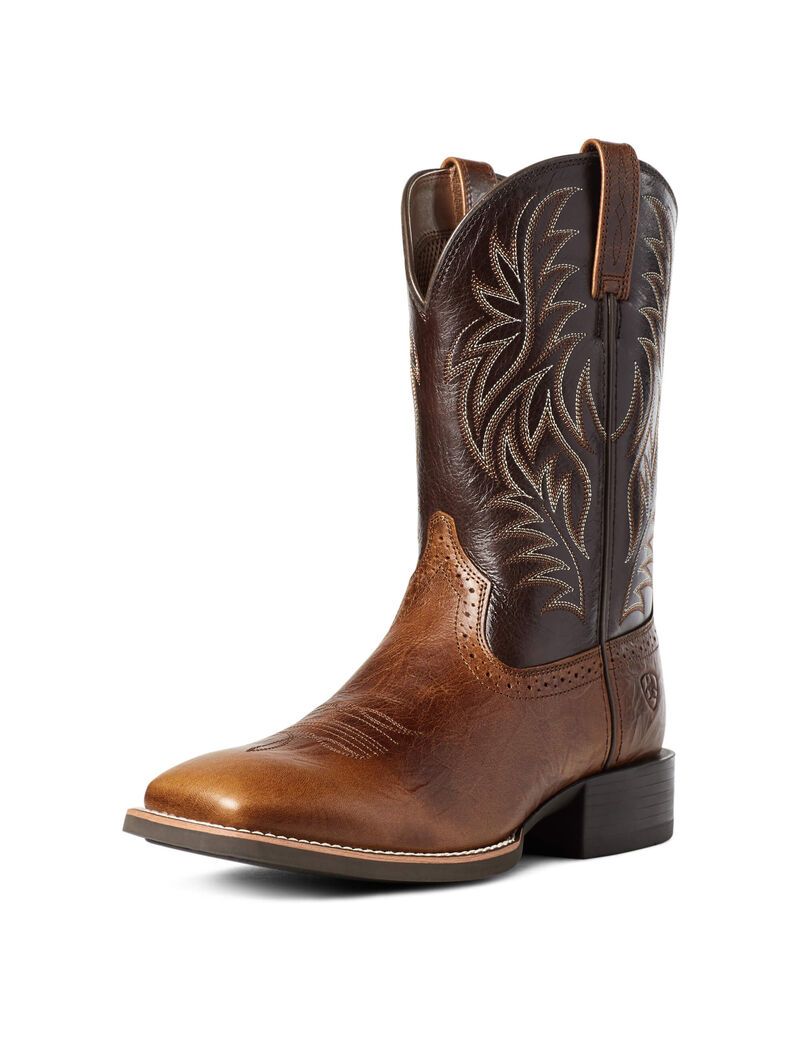 Bottes Western Ariat Sport Larges Square Embout Marron | ZRH-5695989