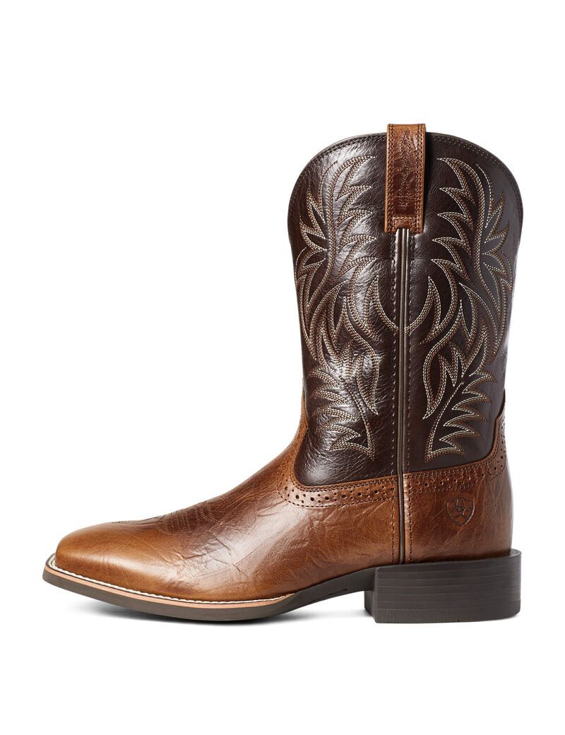 Bottes Western Ariat Sport Larges Square Embout Marron | ZRH-5695989