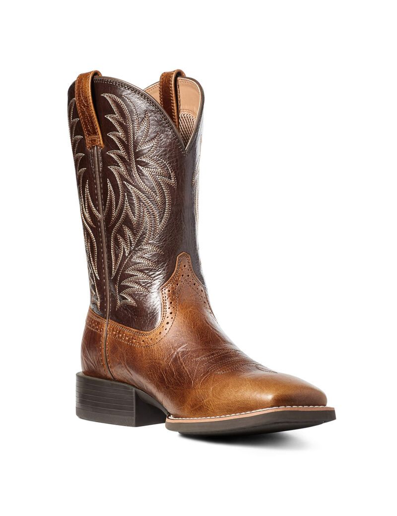 Bottes Western Ariat Sport Larges Square Embout Marron | ZRH-5695989