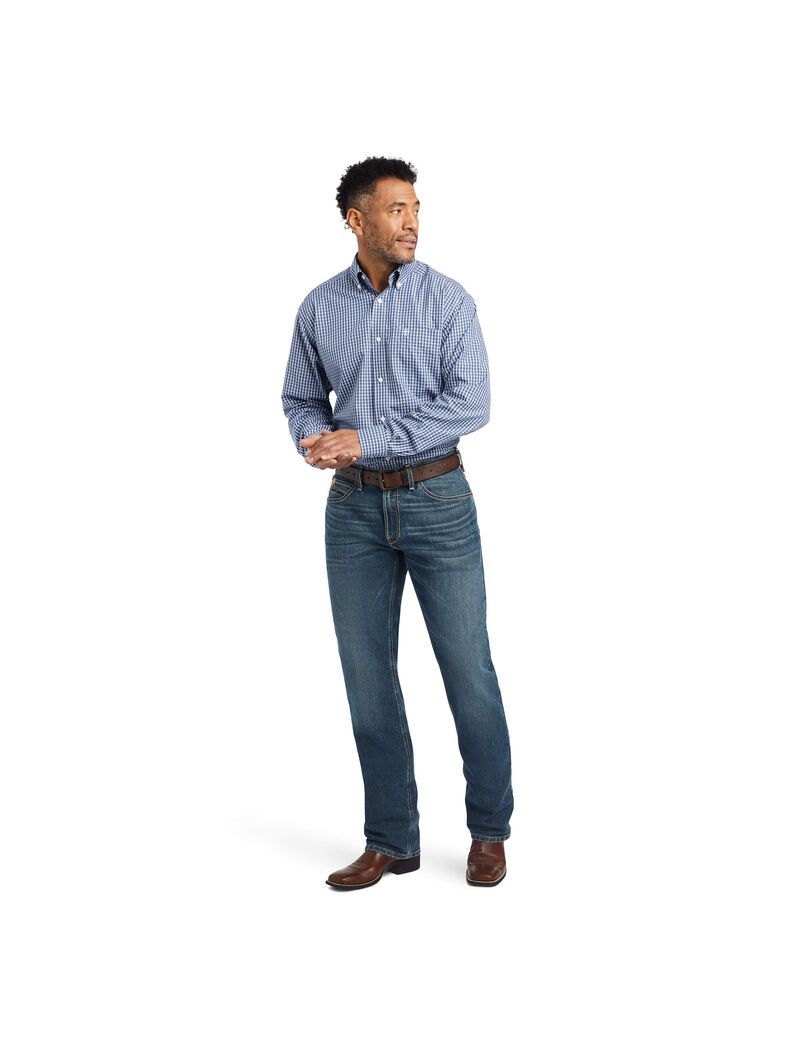 Chemises De Costume Ariat Wrinkle Free Ellison Fitted Bleu Marine | GTQ-2551272