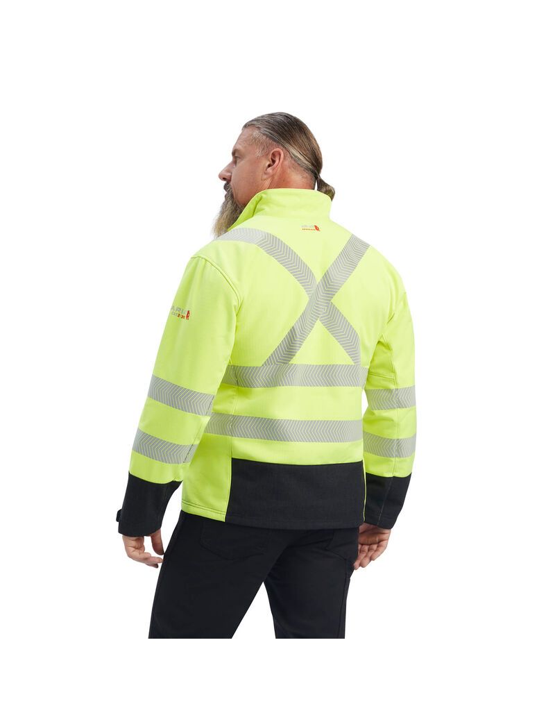 Vestes Ariat FR Vernon Hi-Vis Softshell Jaune | KVK-1408550