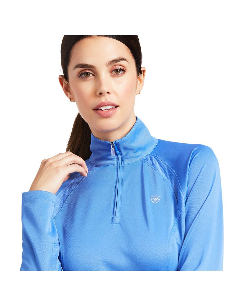 Hauts Ariat Sunstopper 2.0 1/4 Zip Bleu | OLF-6357702