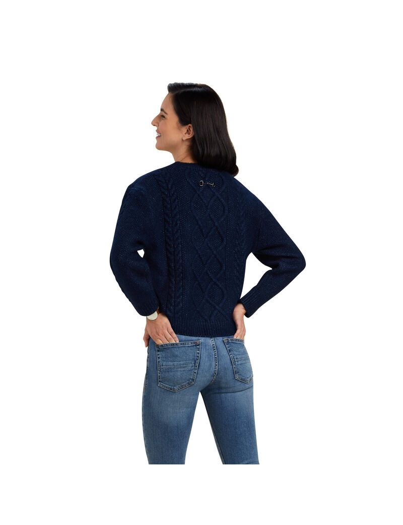 Chandails Ariat D'hiver Quarter Bleu Marine | FCG-4597709