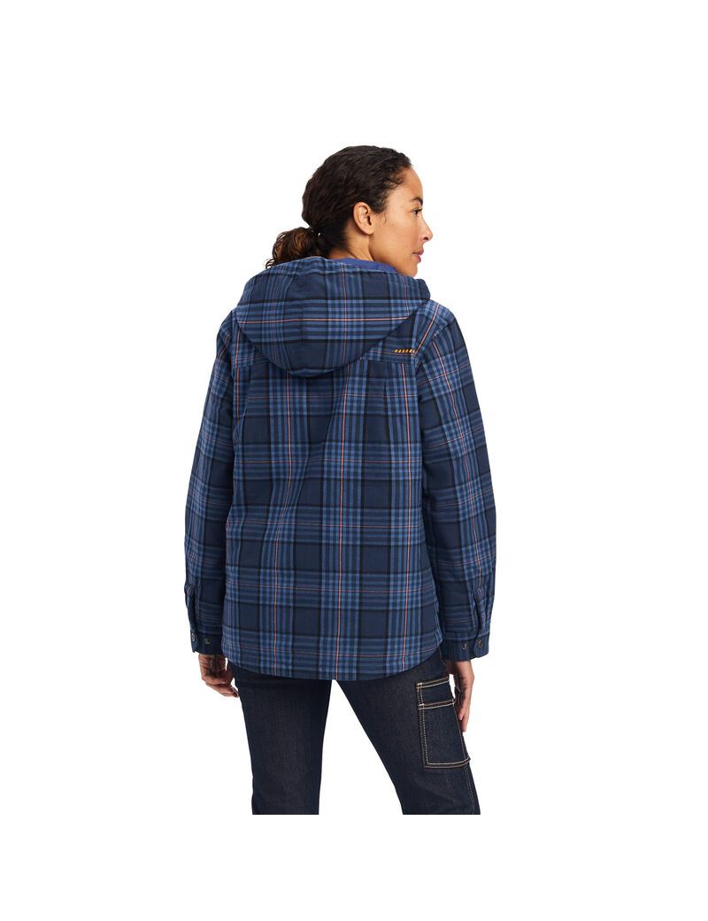 Vêtements De Travail Ariat Rebar Flannel Shirts Jackets Bleu Marine | XNJ-8806929