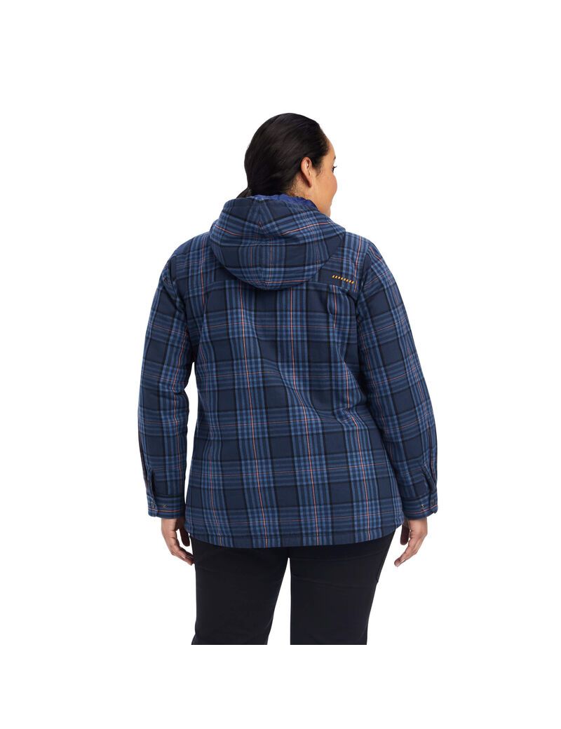 Vêtements De Travail Ariat Rebar Flannel Shirts Jackets Bleu Marine | XNJ-8806929