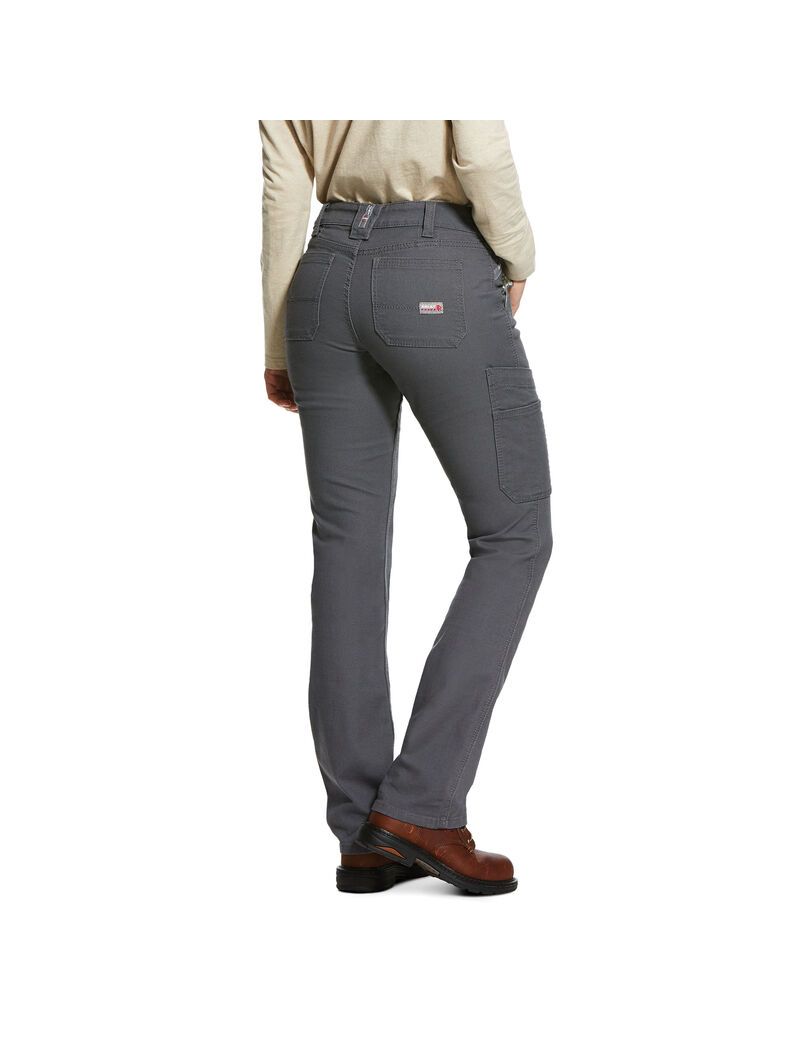 Pantalon Ariat FR Stretch DuraLight Tela Stackable Droit Leg Grise | BTV-0642566