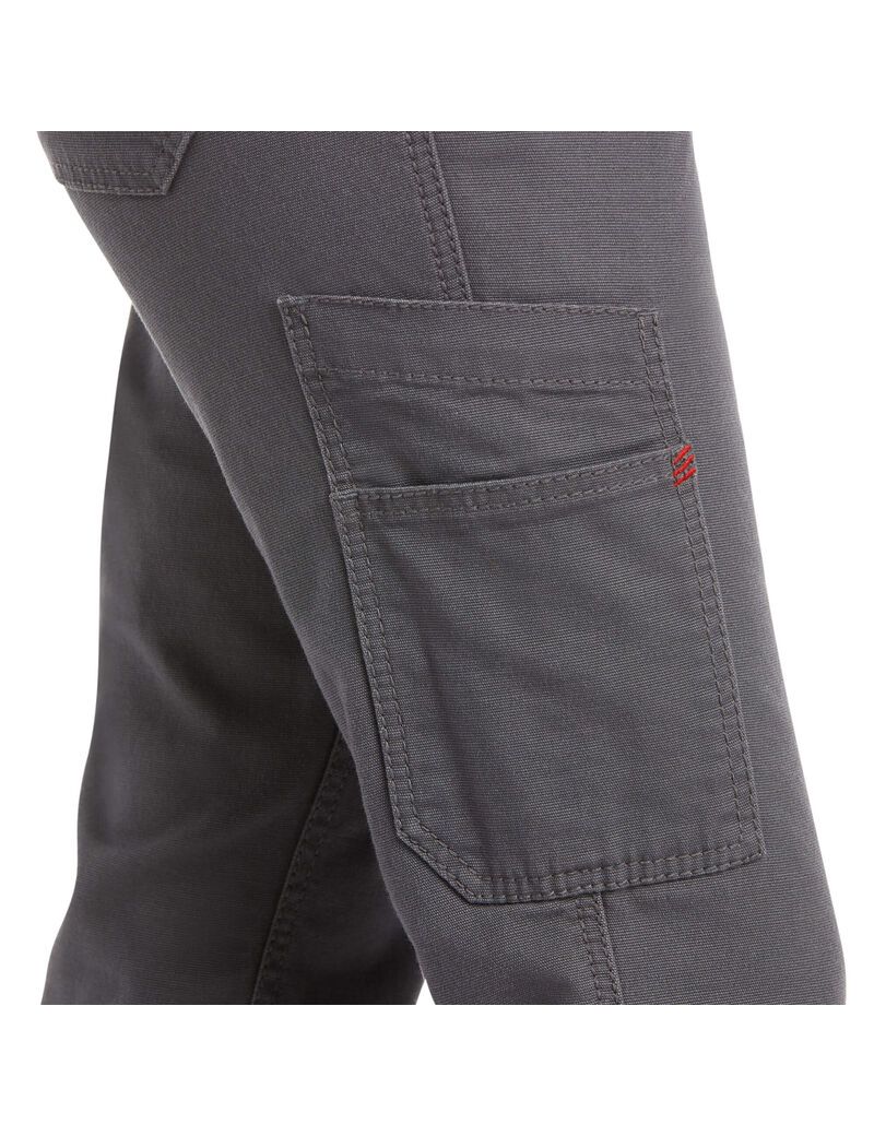 Pantalon Ariat FR Stretch DuraLight Tela Stackable Droit Leg Grise | BTV-0642566