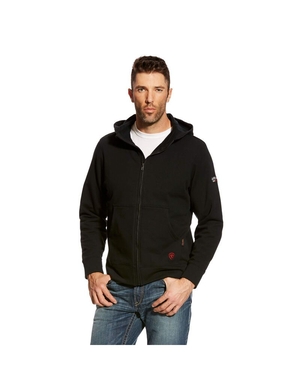 Sweat à Capuche Ariat FR DuraStretch Full Zip Noir | AZF-9822270