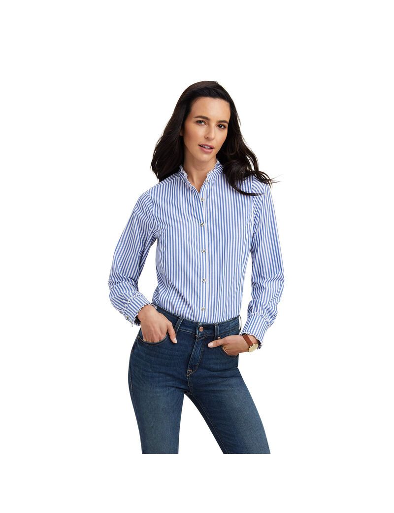 Hauts Ariat Clarion Blouse Bleu | LZK-8264044