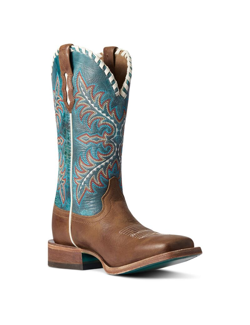 Bottes Western Ariat Eldora Beige Marron | OWB-3433491