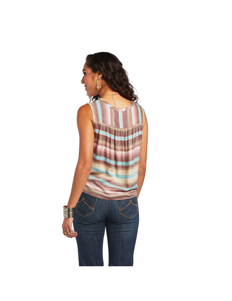 Hauts Ariat Baja Tank Stripes | ZCK-5323844