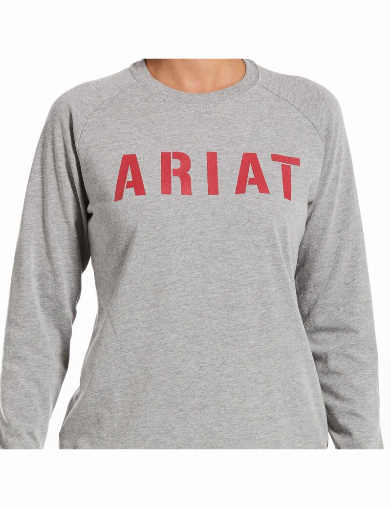 Vêtements De Travail Ariat Rebar CottonStrong Block T Shirts Grise | RCO-5145088