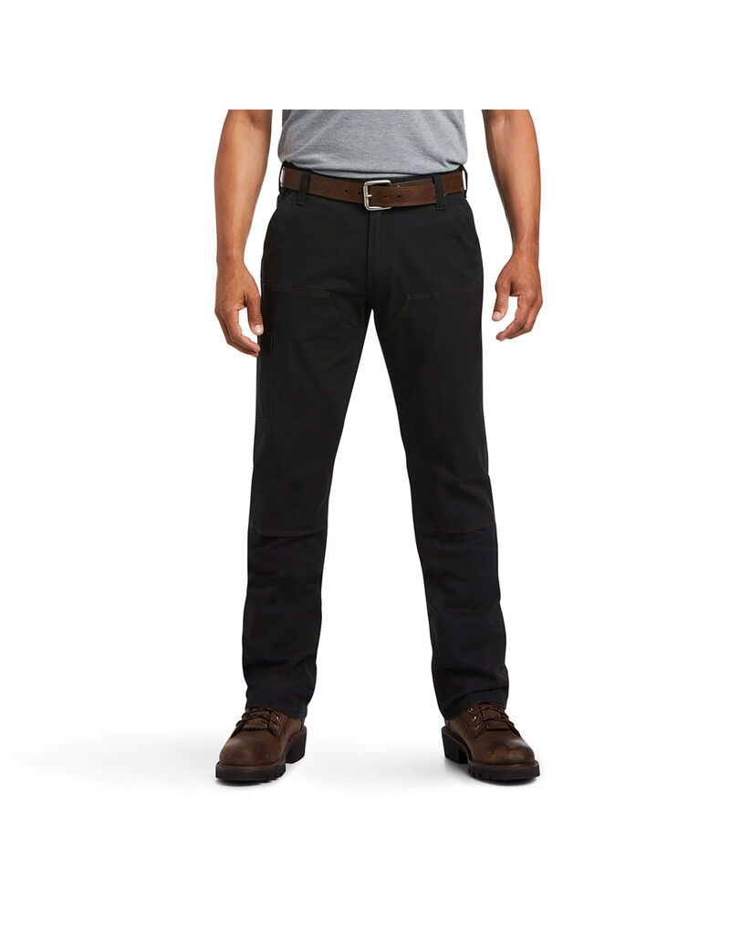 Vêtements De Travail Ariat Rebar M7 Slim DuraStretch Made Tough Double Front Droit Pants Noir | PJT-4652182