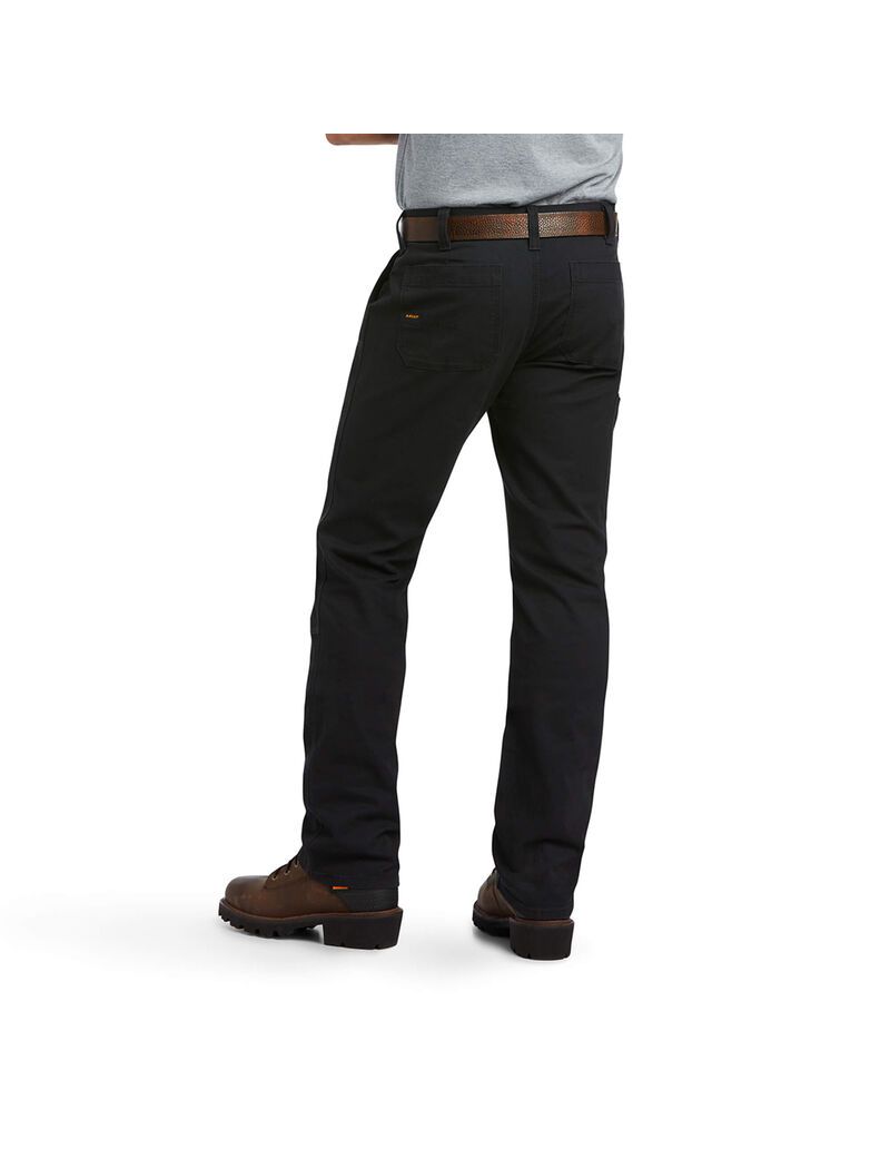 Vêtements De Travail Ariat Rebar M7 Slim DuraStretch Made Tough Double Front Droit Pants Noir | PJT-4652182