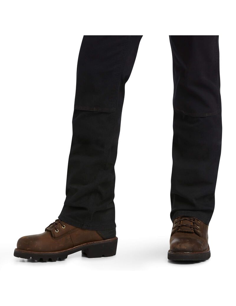 Vêtements De Travail Ariat Rebar M7 Slim DuraStretch Made Tough Double Front Droit Pants Noir | PJT-4652182