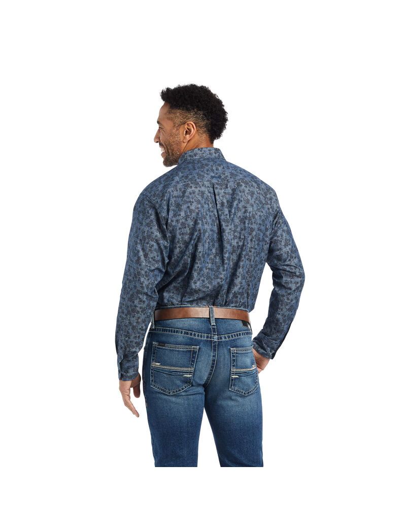 Chemises De Costume Ariat Girard Classiche Fit Bleu | PLK-4303044