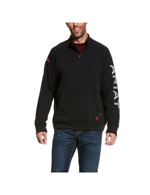 Chandails Ariat FR Primo Fleece Logo 1/4 Zip Noir | YYR-7601831