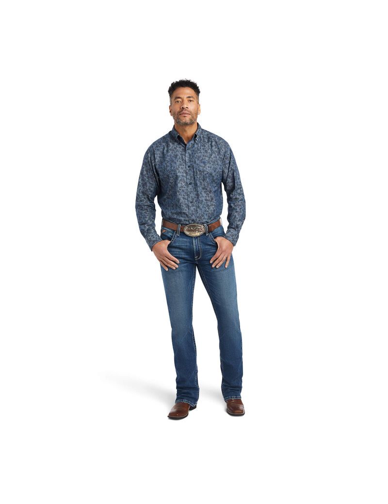 Chemises De Costume Ariat Girard Classiche Fit Bleu | PLK-4303044