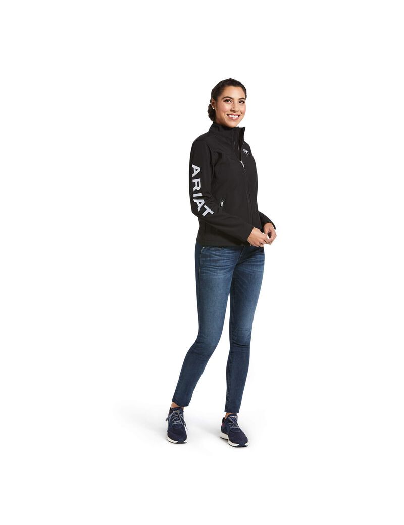 Vestes Ariat Classiche Team USA/MEX Softshell Noir | VAT-7550926