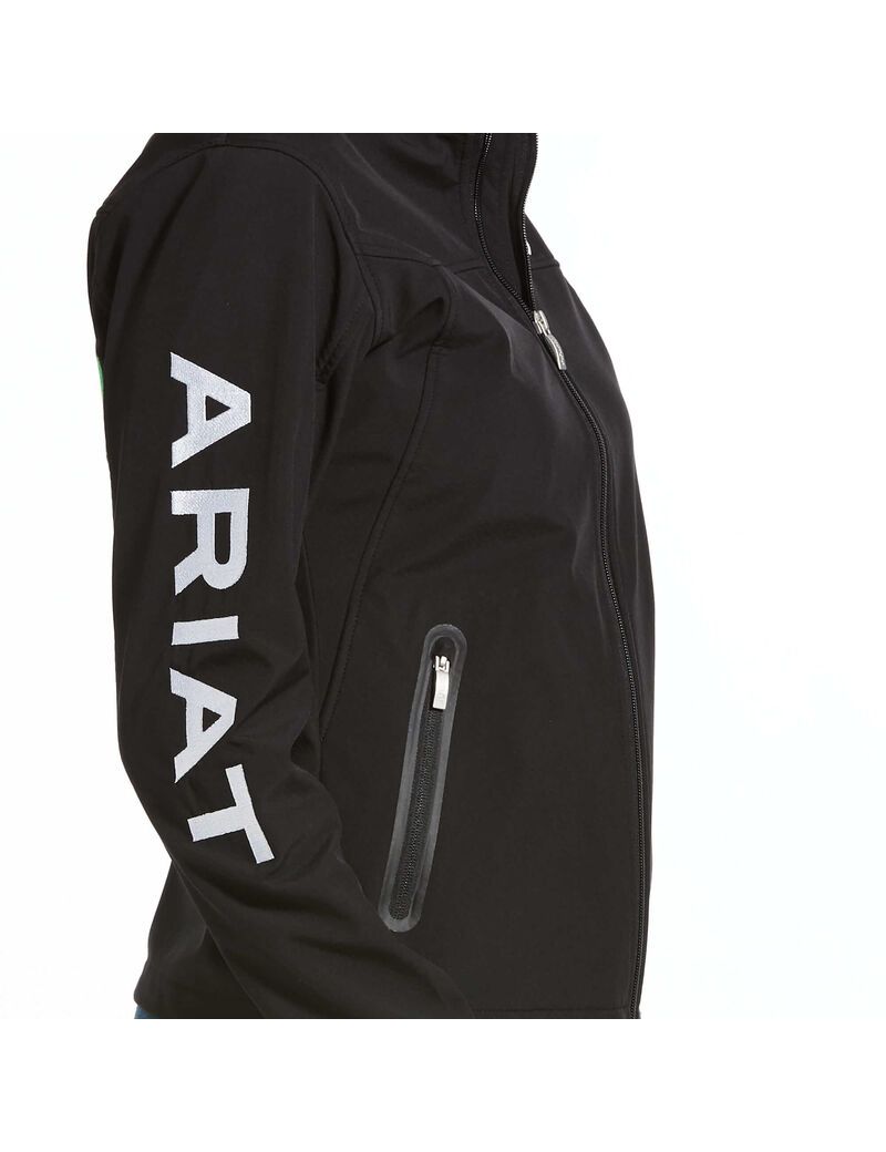 Vestes Ariat Classiche Team USA/MEX Softshell Noir | VAT-7550926