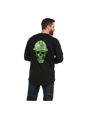 Vêtements De Travail Ariat Rebar Coton Strong Roughneck Graphique T Shirts Noir | PEK-0592274