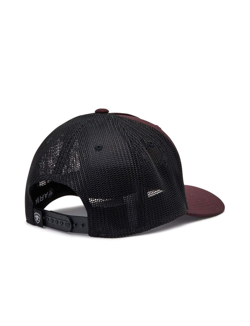 Casquettes Ariat Round logo patch Bordeaux | JWV-7599455