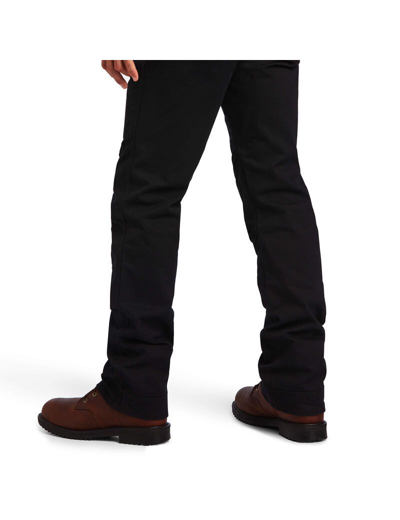 Pantalon Ariat Rebar M5 Droit DuraStretch Washed Twill Dungaree Droit Leg Noir | HRU-7358584