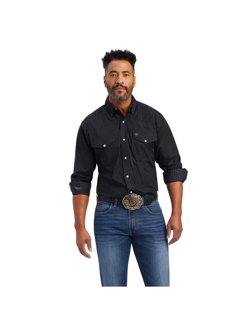 Chemises De Costume Ariat Relentless Resilient Stretch Classiche Fit Snap Noir | AZY-9615043