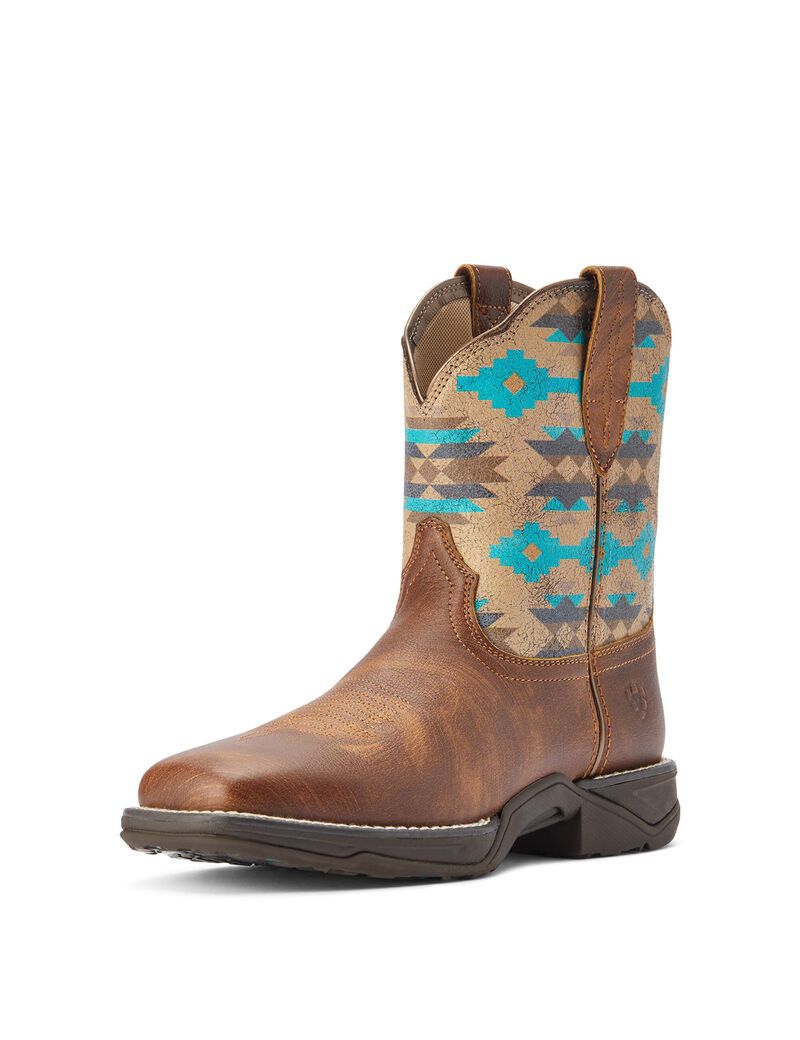 Bottes Western Ariat Anthem Shortie Savanna Grise Marron | REE-7473811