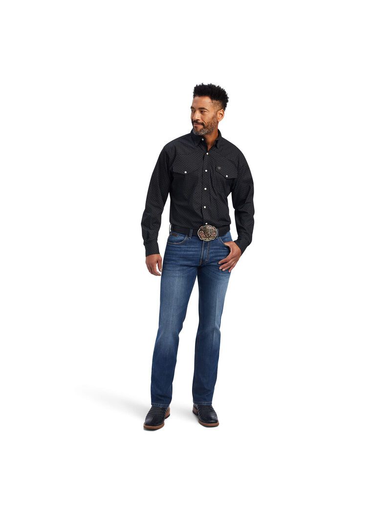 Chemises De Costume Ariat Relentless Resilient Stretch Classiche Fit Snap Noir | AZY-9615043