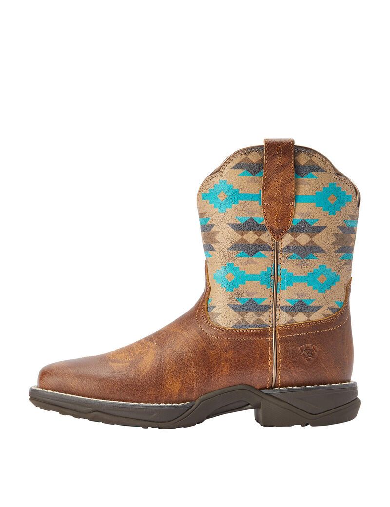 Bottes Western Ariat Anthem Shortie Savanna Grise Marron | REE-7473811