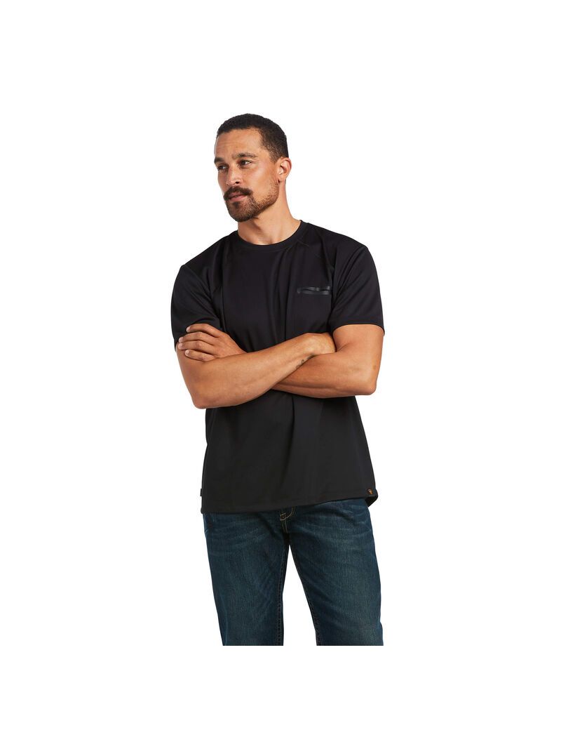 Vêtements De Travail Ariat Rebar Polartec Elite All Season T Shirts Noir | XKZ-4329112