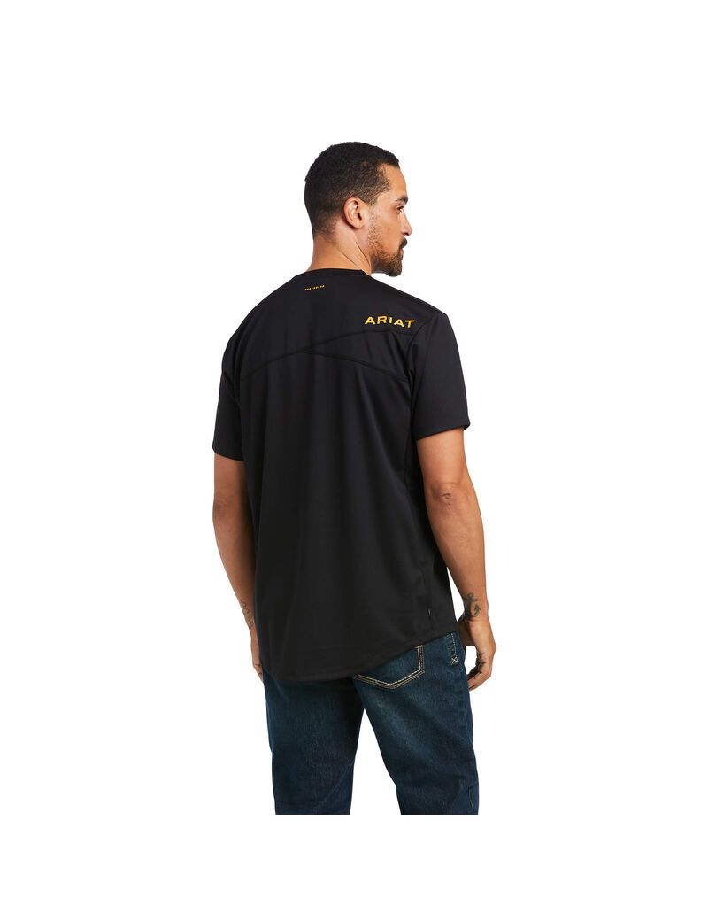 Vêtements De Travail Ariat Rebar Polartec Elite All Season T Shirts Noir | XKZ-4329112