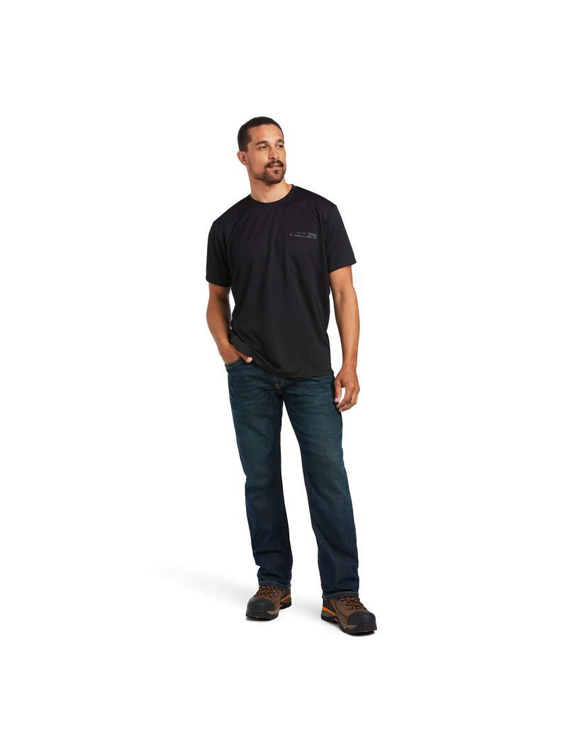 Vêtements De Travail Ariat Rebar Polartec Elite All Season T Shirts Noir | XKZ-4329112