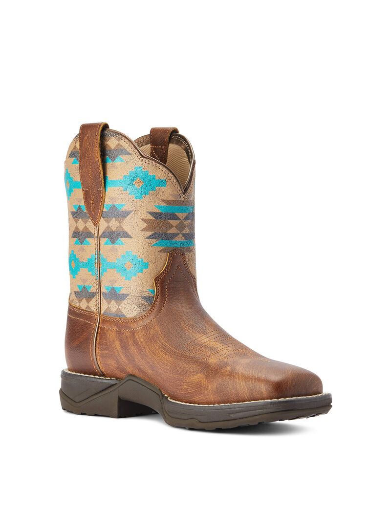 Bottes Western Ariat Anthem Shortie Savanna Grise Marron | REE-7473811