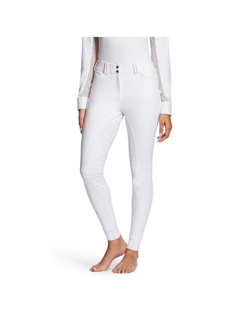 Pantalon Ariat Tri Factor Grip Full Seat Breech Blanche | JBJ-9308593