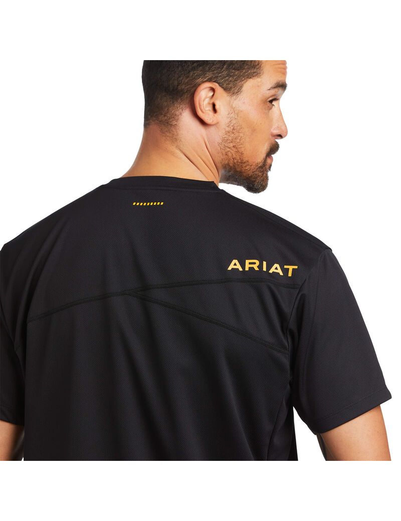 Vêtements De Travail Ariat Rebar Polartec Elite All Season T Shirts Noir | XKZ-4329112