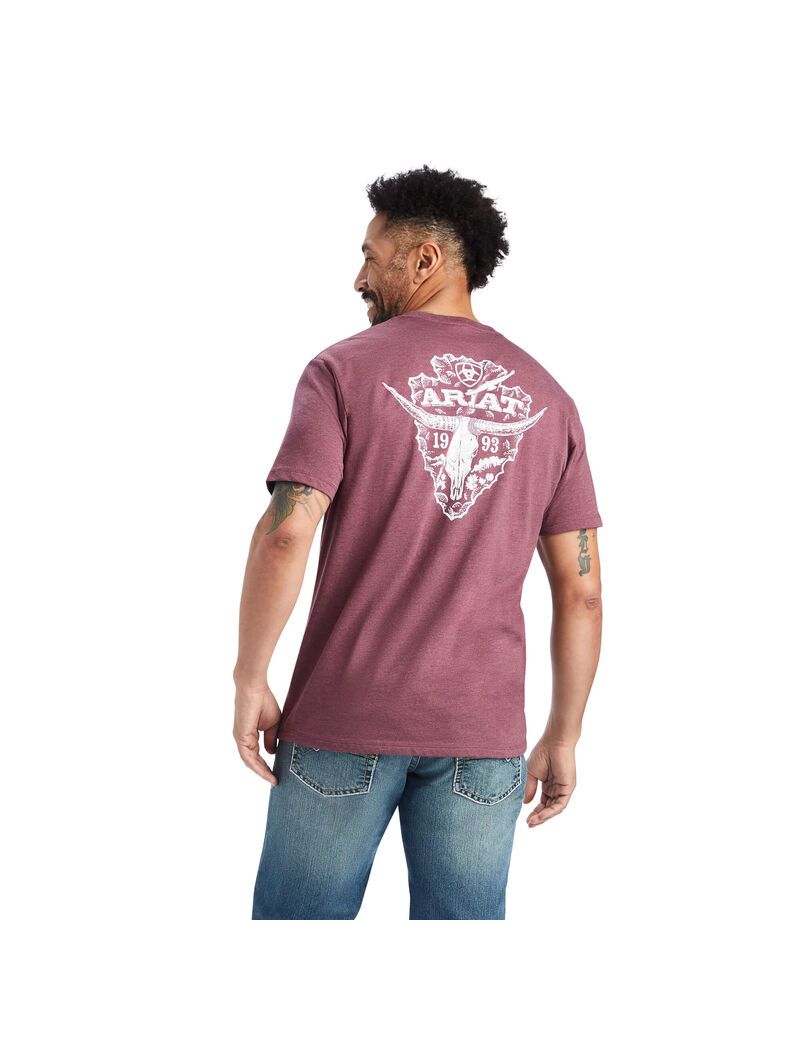 T Shirts Ariat Arrowhead 2.0 Bordeaux | MQN-4477063