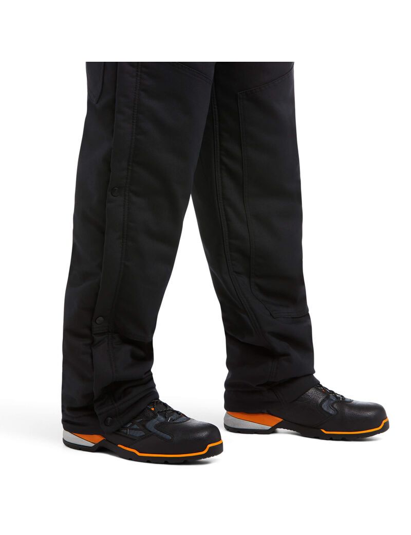 Pantalon Bib Ariat Rebar DuraCanvas Stretch Insulated Noir | PHN-2475824