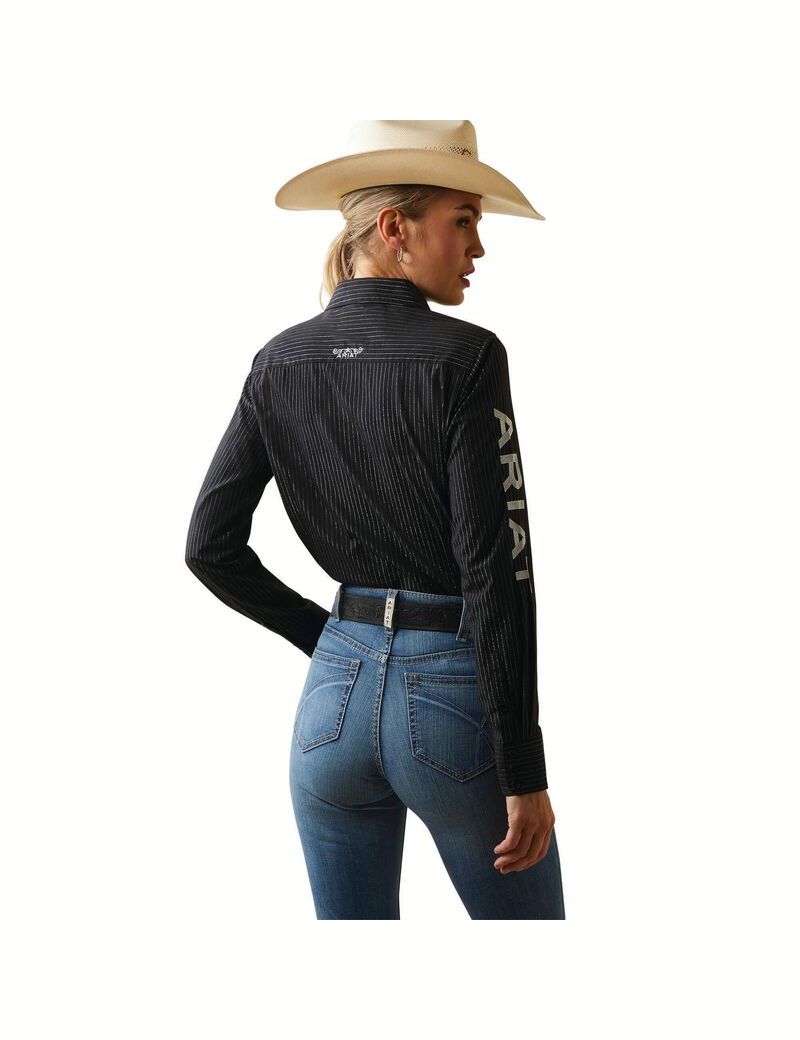 Hauts Ariat Team Kirby Stretch Noir Argent | CSI-6744358